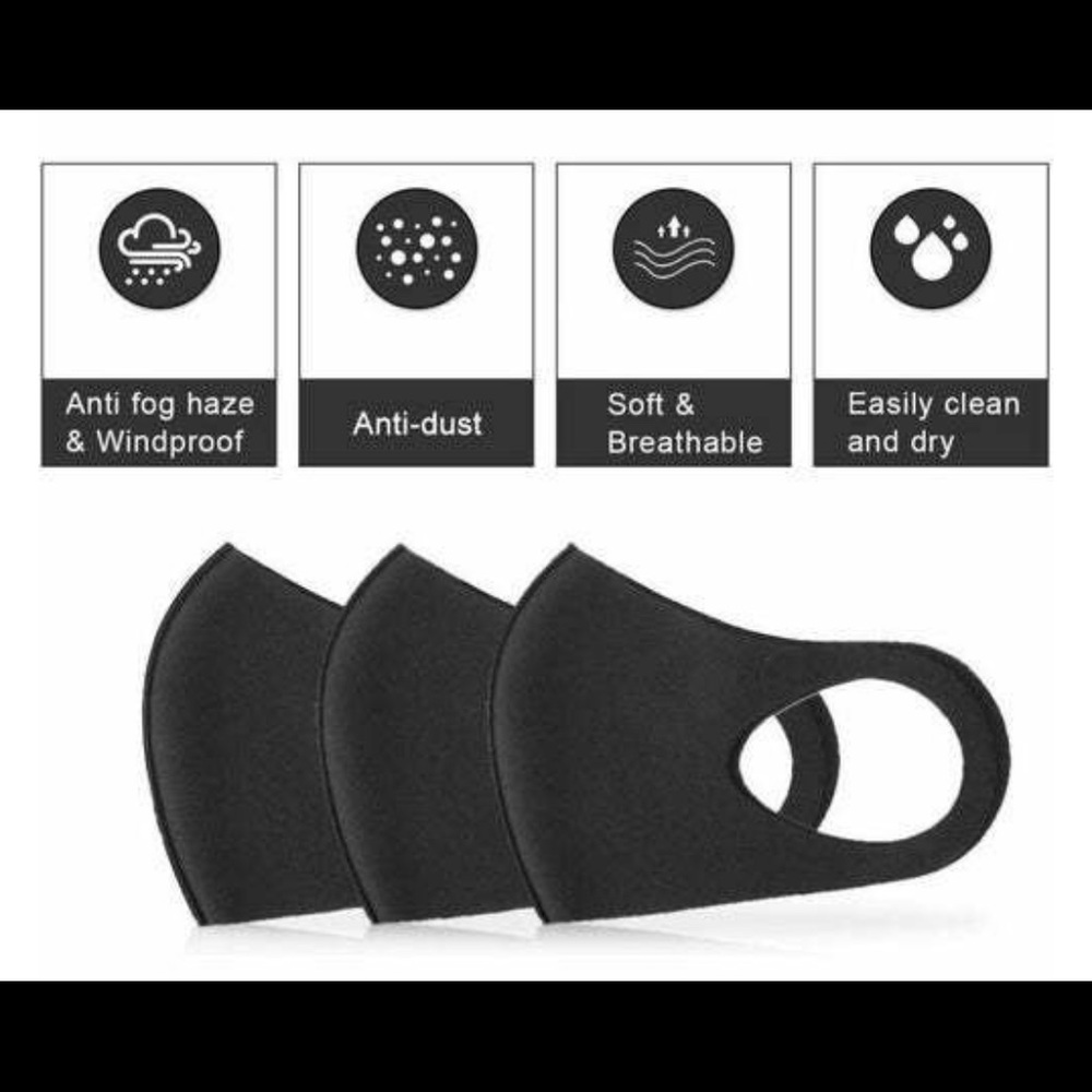 2 for $5!! 😷BLACK CLOTH MASKS😷 FAST SHIPPING!